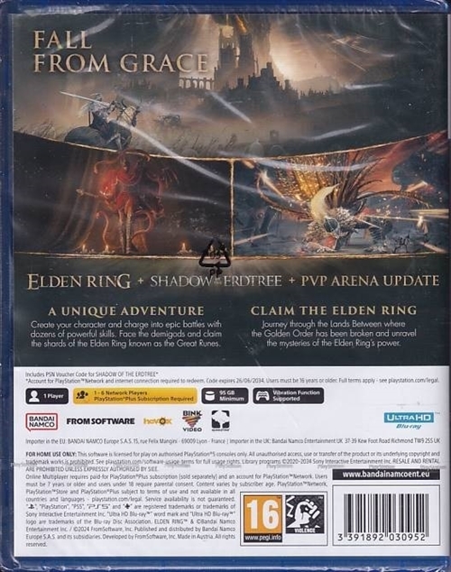 Elden Ring Shadow of the Erdtree Edition - i Folie - PS5 (AA Grade) (Genbrug)